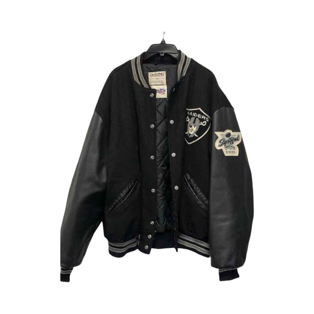 Vintage DeLONG NFL Los Angeles Raiders Super Bowl Varsity Jacket 2X